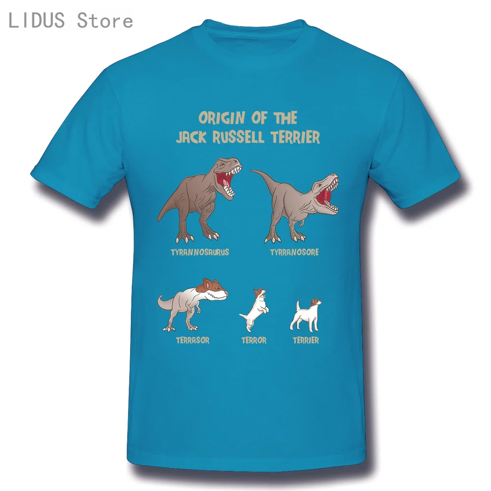 LIDUS Origin Of The Jack Russell Terrier Evolution History Meme Shirt Short Sleeved Tshirt Fashion Cotton T-shirt Tee Shirts