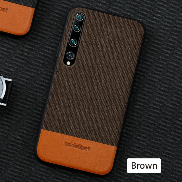 Fabric Man business Magnetic case For POCO X3 Pro coque For xiaomi mi 10 pro 10Ultra 9SE 9 T cover For Redmi note 9s 9 pro 8 7 Brown