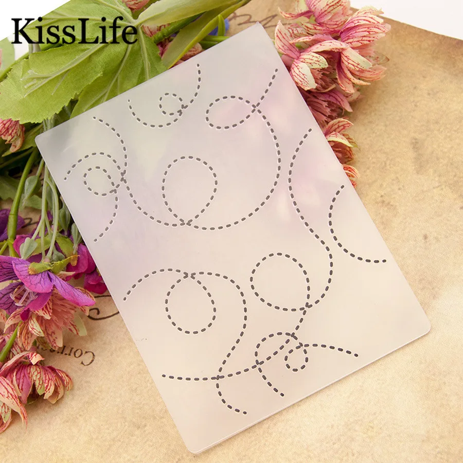 

1 Pack New Bending Line Layering Plastic Embossing Folders for Scrapbooking Card Making Christmas Embossing Folders