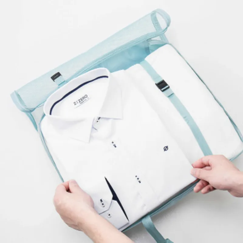 6pcs/set Travel Storage Bag Set Suitcase Organizer Luggage Hanging Ziplock Closet Clothes Mesh Packing Cubes with Laundry Bag