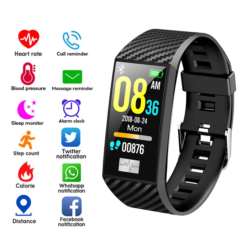 Smart Watch Waterproof Smart Bracelet Band With Heart Rate Monitor ECG Blood Pressure Fitness Tracker Wrisatband Smart Watch