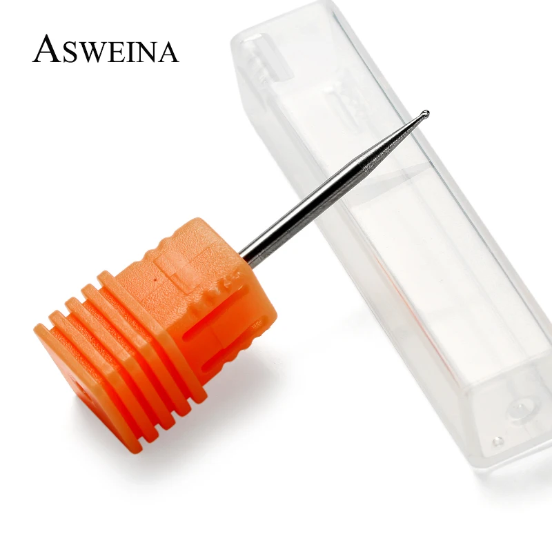 

ASWEINA 1pc 1.6mm Ball Carbide Nail Drill Bit 3/32" Rotary Cuticle Clean Burr Electric Manicure Drill Dead Skin Removal Tools