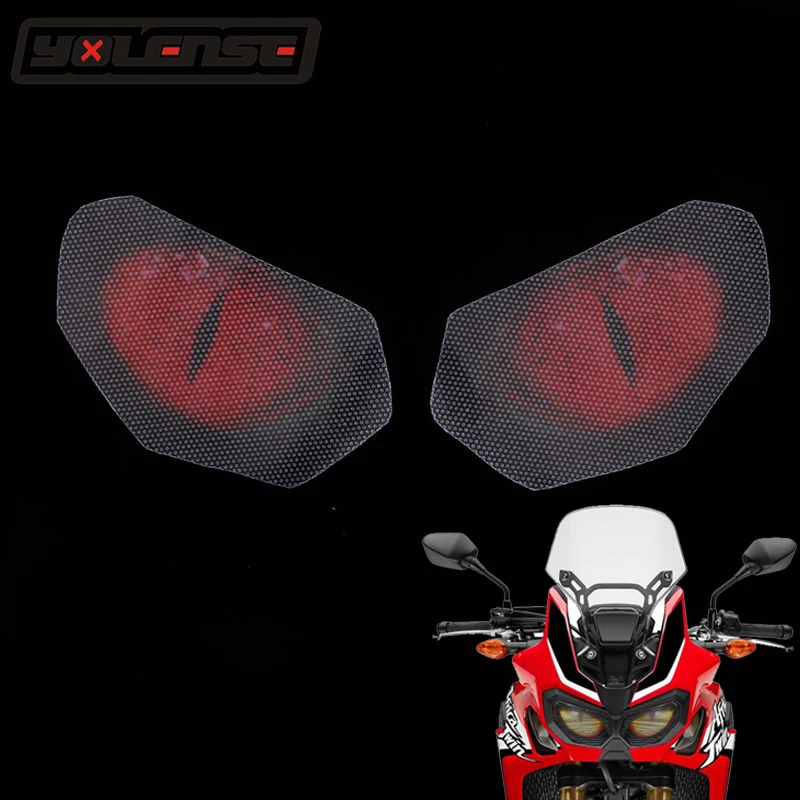 

For HONDA CRF1000L CRF 1000L AFRICA TWIN 2014-2018 3D Front Fairing Headlight Stickers Guard Head light protection Sticker