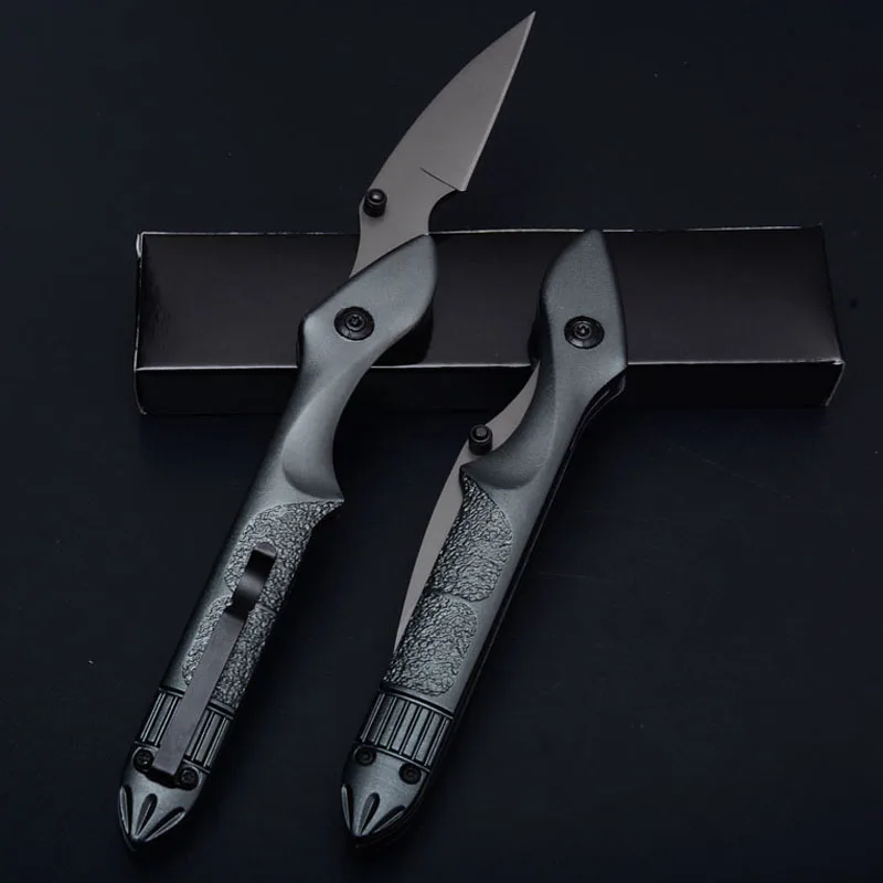 Качественные 7CR18MOV Ножи карманные складные ножи титановые серые лезвия из нержавеющей стали стальные ручки маленькие ножи для кемпинга EDC инструмент+ коробка