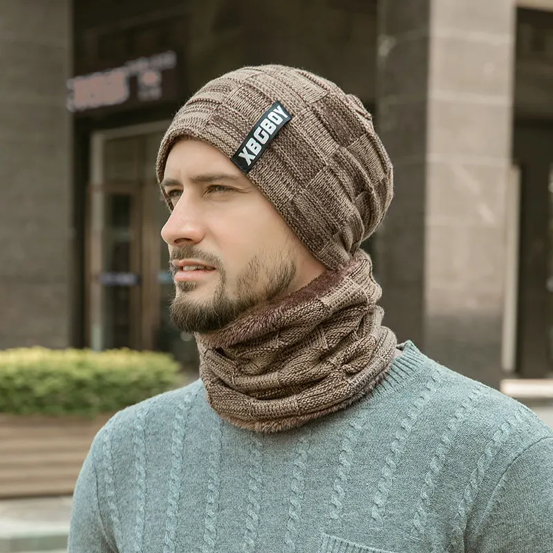 Winter Beanie Hats Scarf Set Warm Knit 
