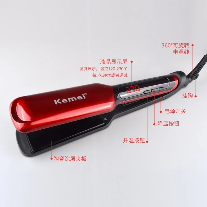 Kemei профессиональные плоские утюжки выпрямитель для волос щипцы завивки