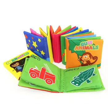 

Soft Cloth Book Infant Baby Learning Education Animal Cartoon Word Book Non-Toxic Fabric Book Story Intelligence Developing Toy
