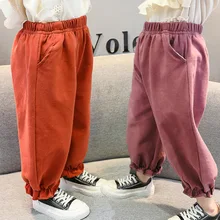 Детская одежда для маленьких девочек; шаровары для девочек; коллекция года; сезон весна-осень; новые стильные брюки; повседневные женские брюки в Корейском стиле; модные брюки