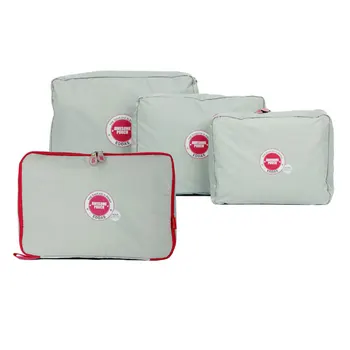 4 pcs/set Ultra Light Polyester Travel Packing Cubes Waterproof Durable Zipper Travel Packing Organizers