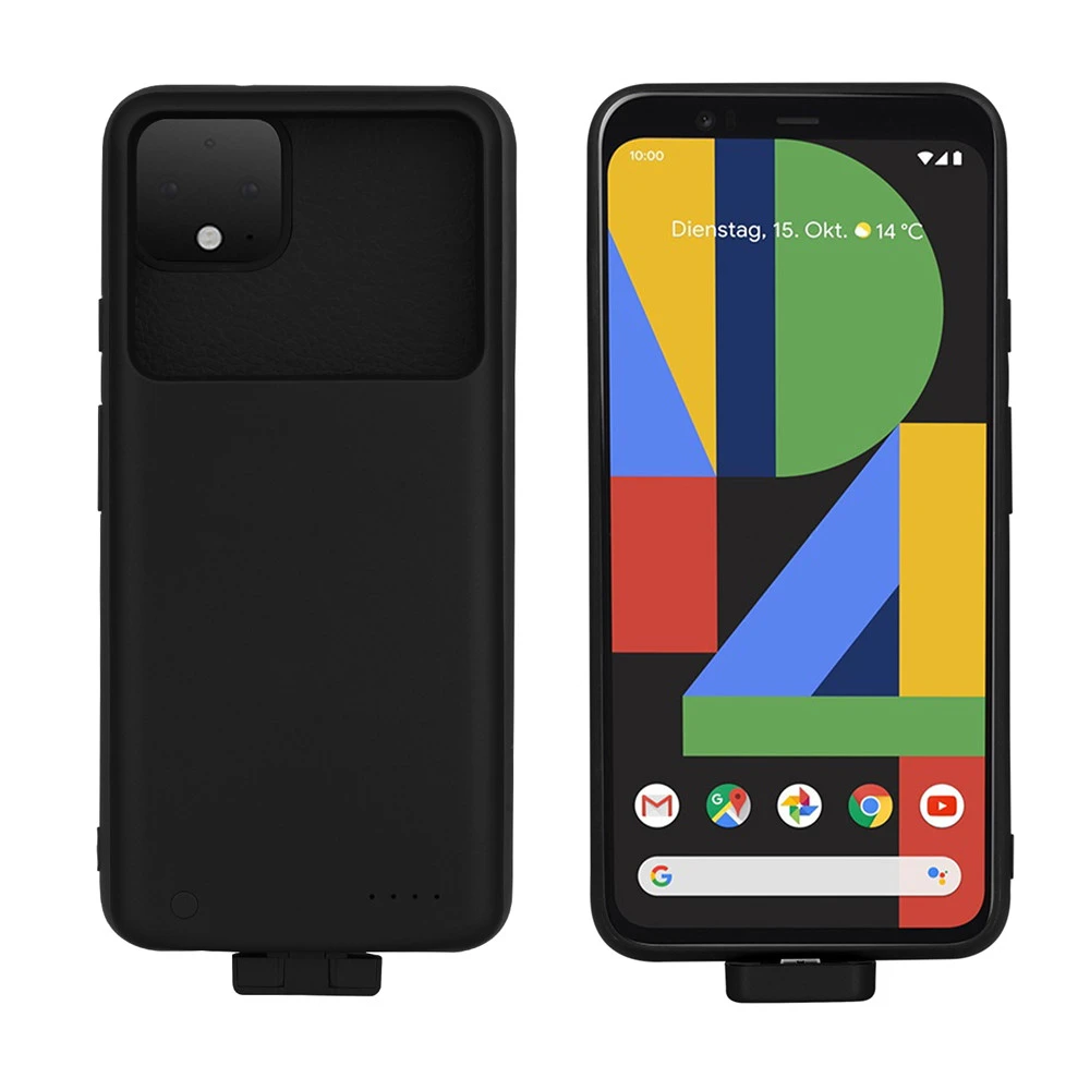 Чехол для аккумулятора 7000 мА/ч для Google Pixel 4 XL, чехол для питания, магнитное запасное зарядное устройство, внешний аккумулятор, чехол для Google Pixel 4XL, чехол для зарядки - Цвет: Black