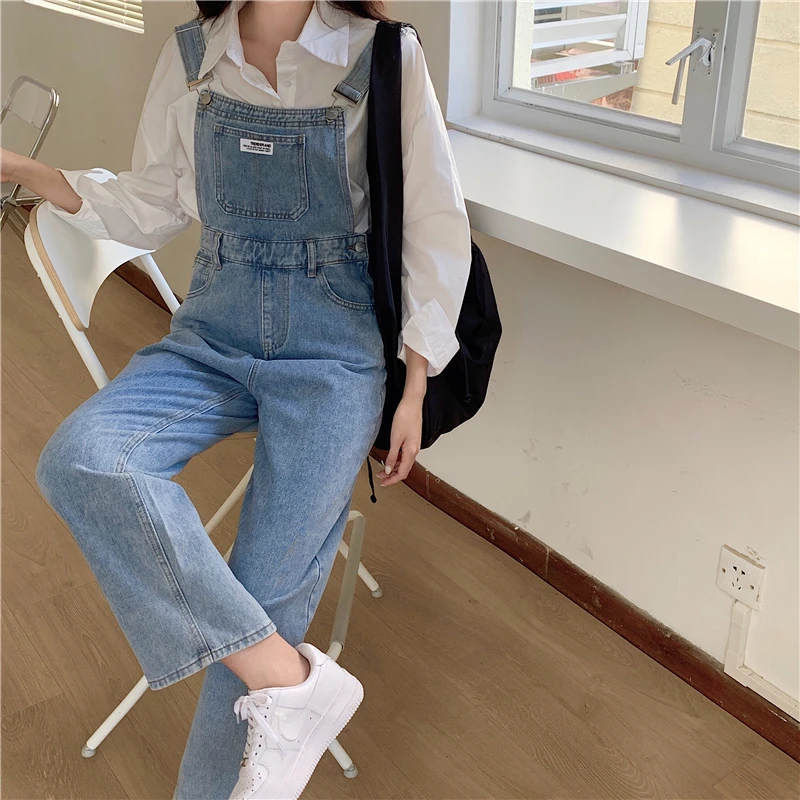 blue jeans Jeans autumn and winter clothes large size fat mm fashionable design sense overalls high waist loose overalls m-5xl200 kg skinny jeans