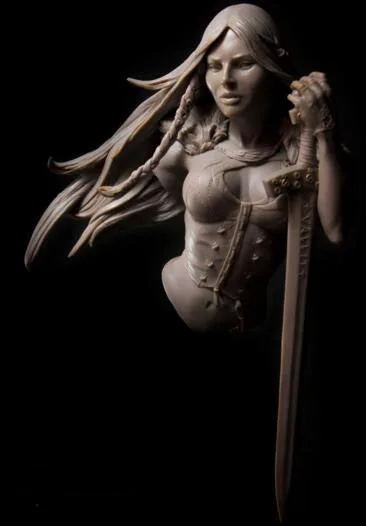 

1/10 Resin Bust Women Swordsman 1pc Model Kits