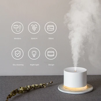 

780ml electric Ultrasonic Humidifier USB Air Aroma Diffuser Fooger Essential oil Humidificador with Atmosphere Lamp Mist Maker
