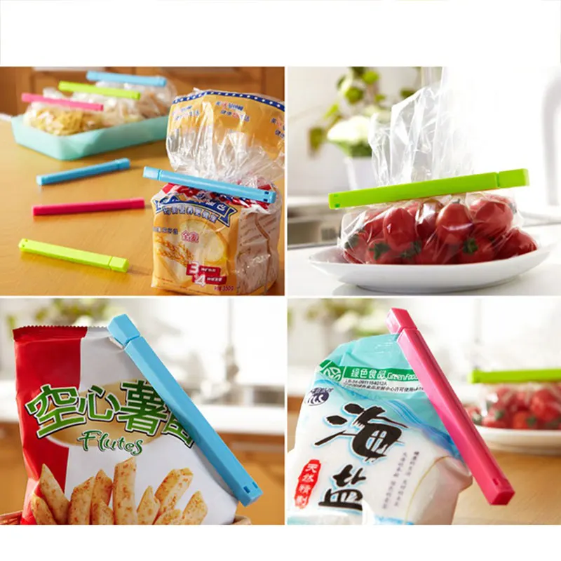 6 шт./компл. пластиковый пакет герметизация не протекает зажимы для дома путешествия многоразовый прочный