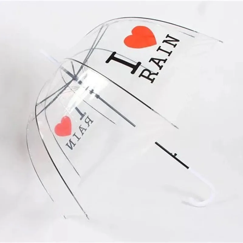 YADA Transparent Thicken PVC Umbrella Creative Clear Cartoon Hearth&Building house Umbrellas Kid Long Handle Umbrella YS200020