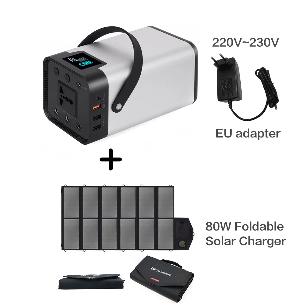 X-DRAGON Portable Solar Power Station 200Wh Backup Lithium Battery 110V/220V 200W Pure Sine Wave AC Outlet Emergency Energy Camp power bank battery Power Bank