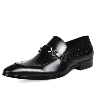 

Male Shoe Business Affairs Correct Dress Leather crocodile Man Joker England Really Sheath Foot Low Help Single classic for men