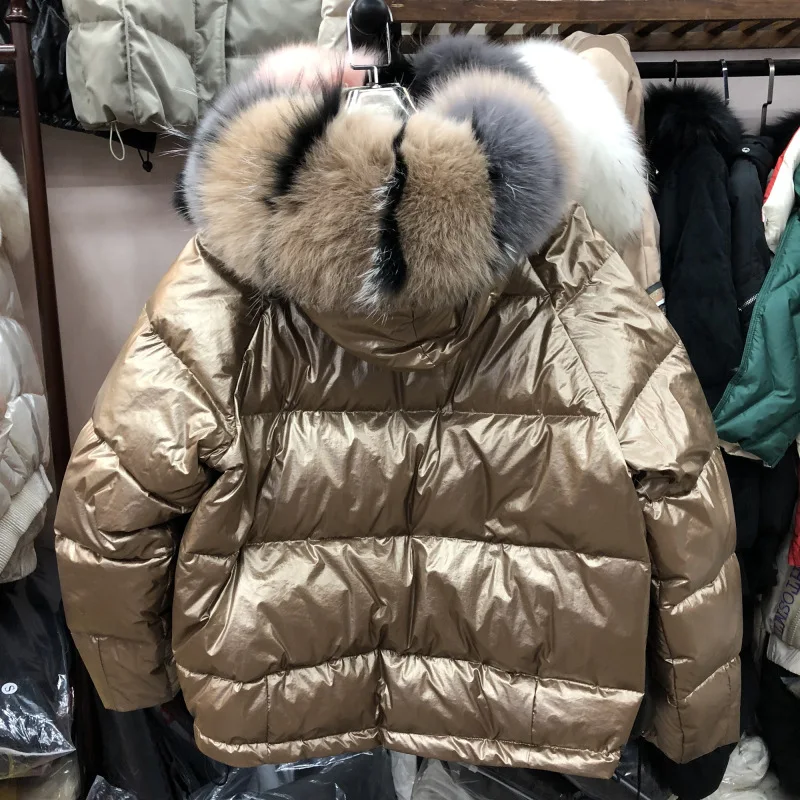 Куртки женские Супер лиса утолщение короткая шляпа одежда хлеб