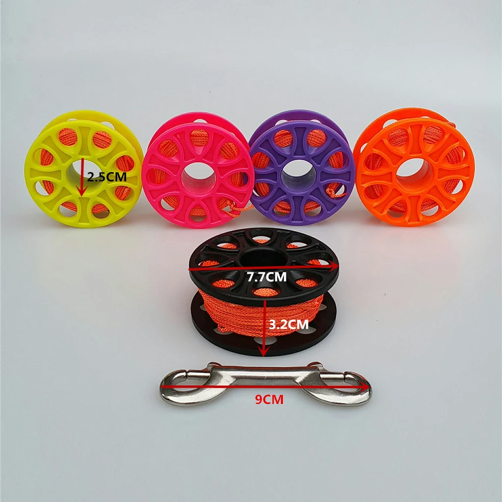 High Visibility Scuba Diving Finger Reel Spool +Dive 2 Hose Regulator Holder Diving Double Hose Holder Diving Finger Spool