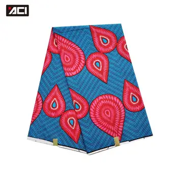 

ACI New Fashion African Fabric Wax Prints Batik 6 Yards/Piece Nigeria Wax Ankara Fabrics Wholesale Veritable Wax Tissu Africain