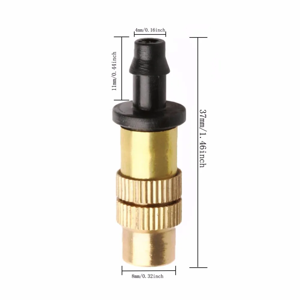 10 pcs Adjustable Misting Nozzle for Gardening Sprinkle Brass Watering Sprinkler Sprayer For Garden