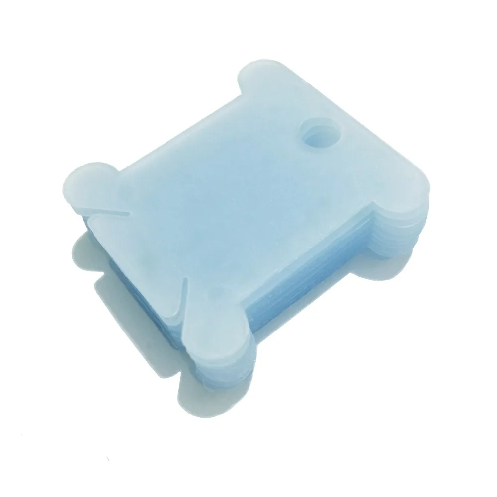 50/100/200 pièces Bobines en plastique pour fil à broder, cartes pour fil à broder pour point de croix, artisanat DIY couture, rangement, bobines de fil dures (blanc, transparent) | Mode en ligne