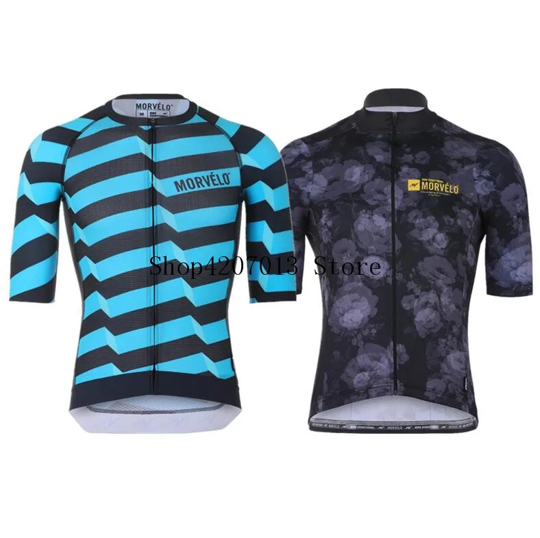 9D pad 2019 Morvelo Лето дышащий короткий рукав Велоспорт Джерси Ropa De Ciclismo Hombre