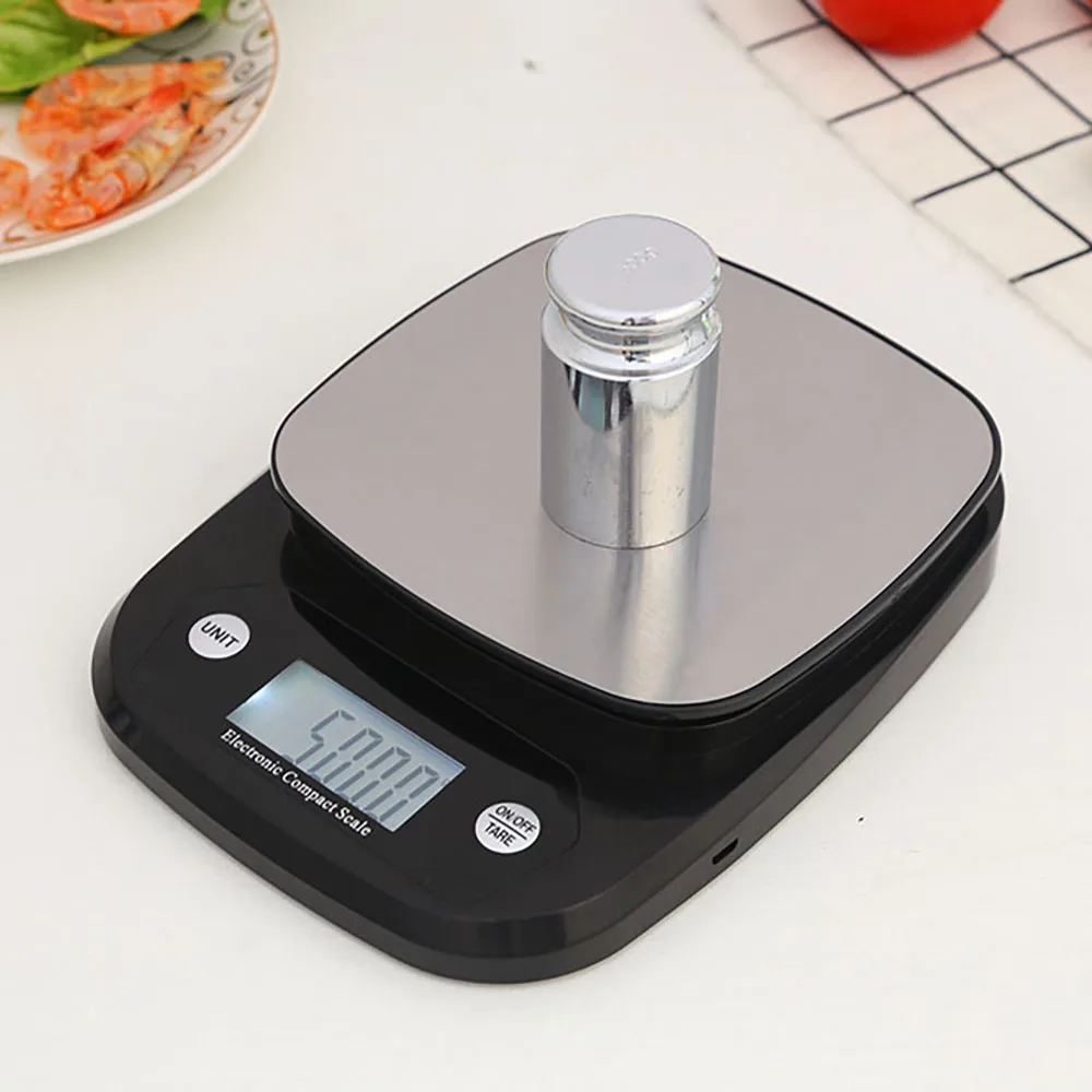 Домашние цифровые весы с ЖК дисплеем 10 кг Многофункциональные для еды