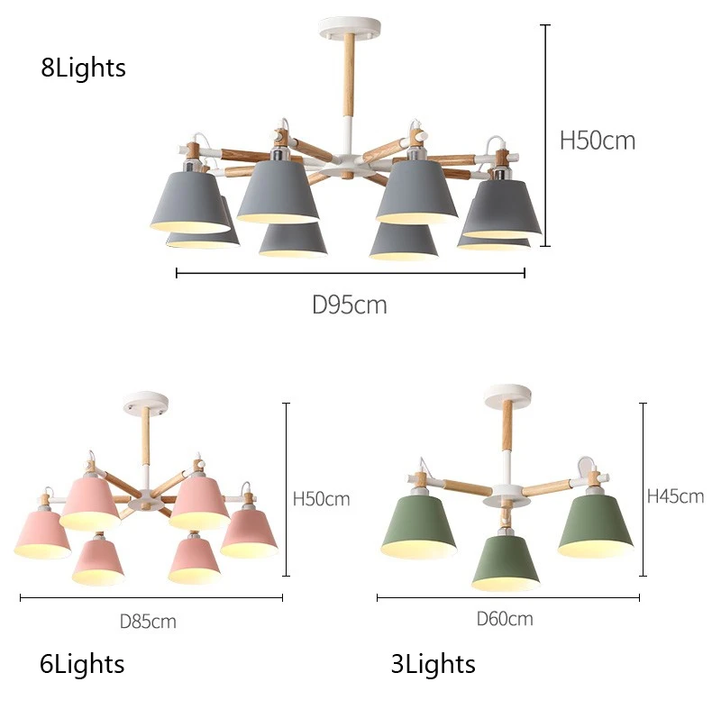Современная Деревянная люстра освещение для Гостиная потолочные люстры E27 Скандинавская люстра с Утюг абажур арт-деко люстры