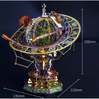 MU 3D Metal Puzzle Twelve Constellations model kits with LED light DIY 3D Laser Cut Assemble Jigsaw Toys decoration For Audit 2