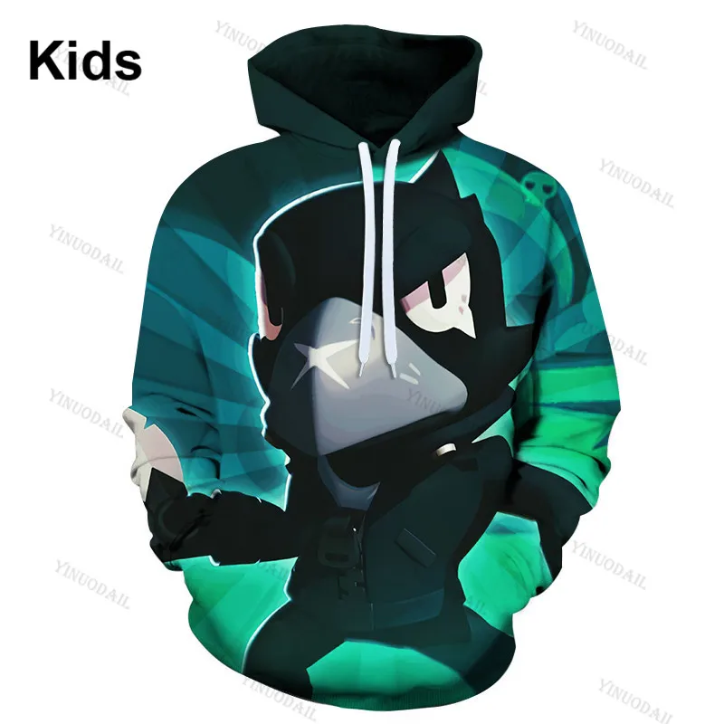 

Sandy Browling Cartoon Tops Teen Clothes POCO Shelly 8 To 19 Years Kids Sweatshirt Shooter Game Leon 3D Hoodie Boys Girls