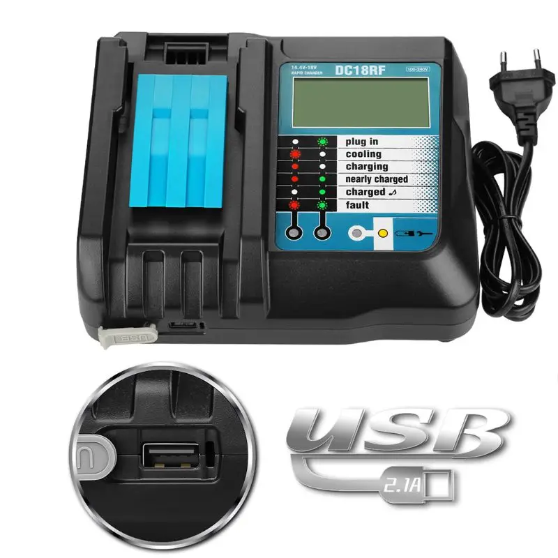 DC18RF 18V Battery Charger 6.5A Current for Alternative Makita Power Tool