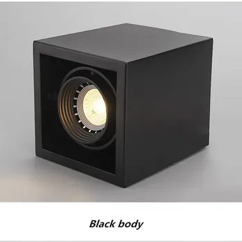 

10X COB LED Downlights 10W 15W Surface Mounted Dmmable LED Ceiling Lamps Spot Light Square Rotation LED Downlights AC85-265V