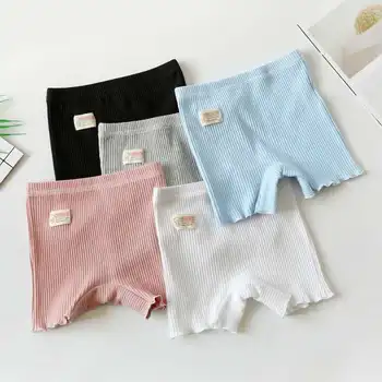 

Girls safety pants anti-glare girls plus crotch leggings 95 cotton threaded baby short underwear children three-point pants