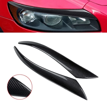 

Carbon Fiber Car Headlight Eyebrow Cover Trim Head light lamp Eyebrows Decoration for Volvo S40 V50 2004-2012