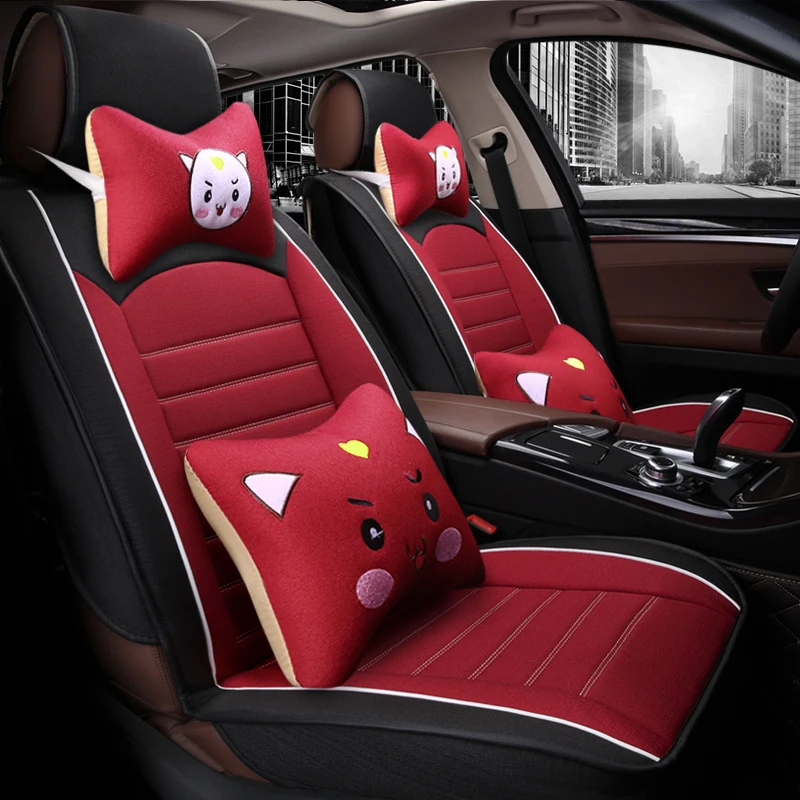 Full Coverage flax fiber car seat cover auto seats covers for Volvo cars s60 v40 v60 s80 s90 v90 xc70 xc40 xc60 xc90 cars2011