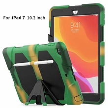 Case For iPad 7th Generation 2019 Heavy Duty Protection Doom armor PC+Soft TPU Cover For iPad 10.2 2019 Shockproof Case Stand