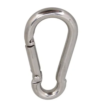 

5pcs 10pcs 30pcs 304 Stainless Steel Multifunctional Spring Snap Carabiner Quick Link Lock Ring Hook Mutiple Size