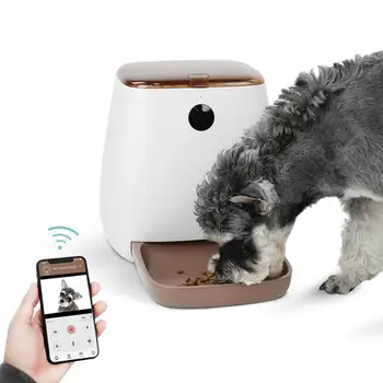 

3.3L Automatic Pet Dog Food Feeder Video Monitor Voice Recording Pets Food Bowl Medium Small Dog Cat Smart Dispenser Rechargable