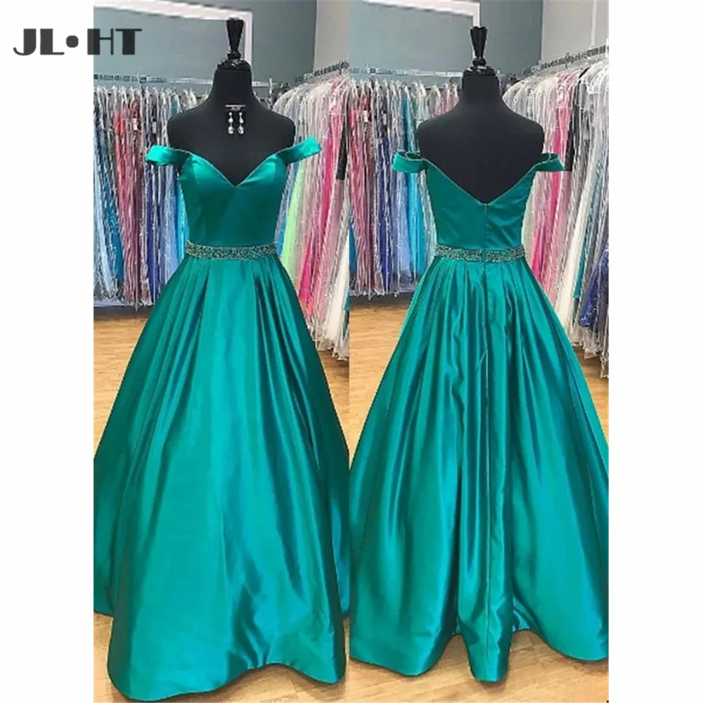 ТРАПЕЦИЕВИДНОЕ вечернее платье 2019 с открытыми плечами бусинами длинной молнией