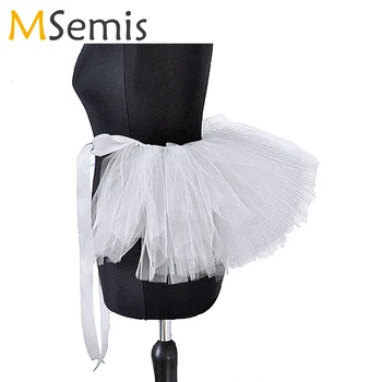 

Womens Tulle Tutu Skirts Ballet dance hip scarf Tie-on Bustle Costume Layered Dancing Tutu Skirt Tiered Underskirt for Parties