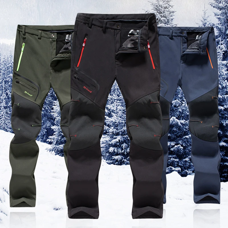 2021 Men's Autumn Winter Travel Pants Hiking Outdoor Pants Fashion Waterproof Fishing Trousers Oversize Camping Run Casual Pants 1