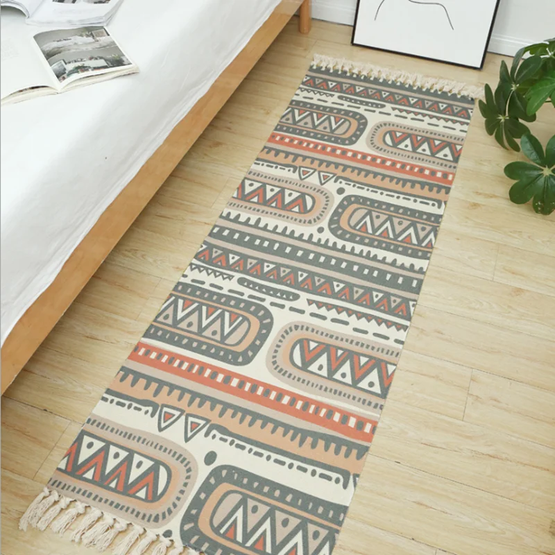 Bohemian Style Tassel Carpet with intricate patterns and fringe detailing3