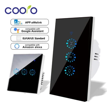 

WiFi Roller Shutter Switch WiFi Curtain Blinds Touch Switch Control Garage Door Ewelink APP Voice Control by Alexa Google Home