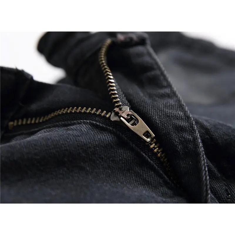 Jeans Men New Men's Black Pants Pants Men's Stretch Hole Casual Jeans Slim Fit Pants Size 28-40 42
