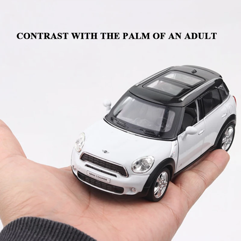 1:36 MINI Cooper S COUNTRYMAN литая под давлением модель автомобиля игрушка с оттягиванием для детей рождественские день рождения подарки коллекция игрушек