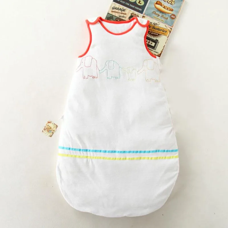 Baby Sleeping Bag Cotton Sleeveless Envelop Stroller Warm Bag Sleep Sack for Baby - Цвет: Color 3