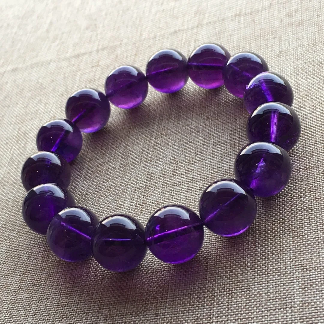 

Natural Amethyst Single Loop Bracelets Crystal Clean Transparent Moist Color Rich Purple Simple And Elegant Exquisite Versatile