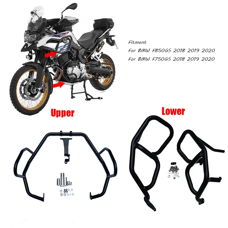 For BMW F750GS F850GS 2018 2019 2020 Motorcycle Engine Guard Crash Tank Bar Bumper Upper Lower Fairing Frame Protector F 750GS