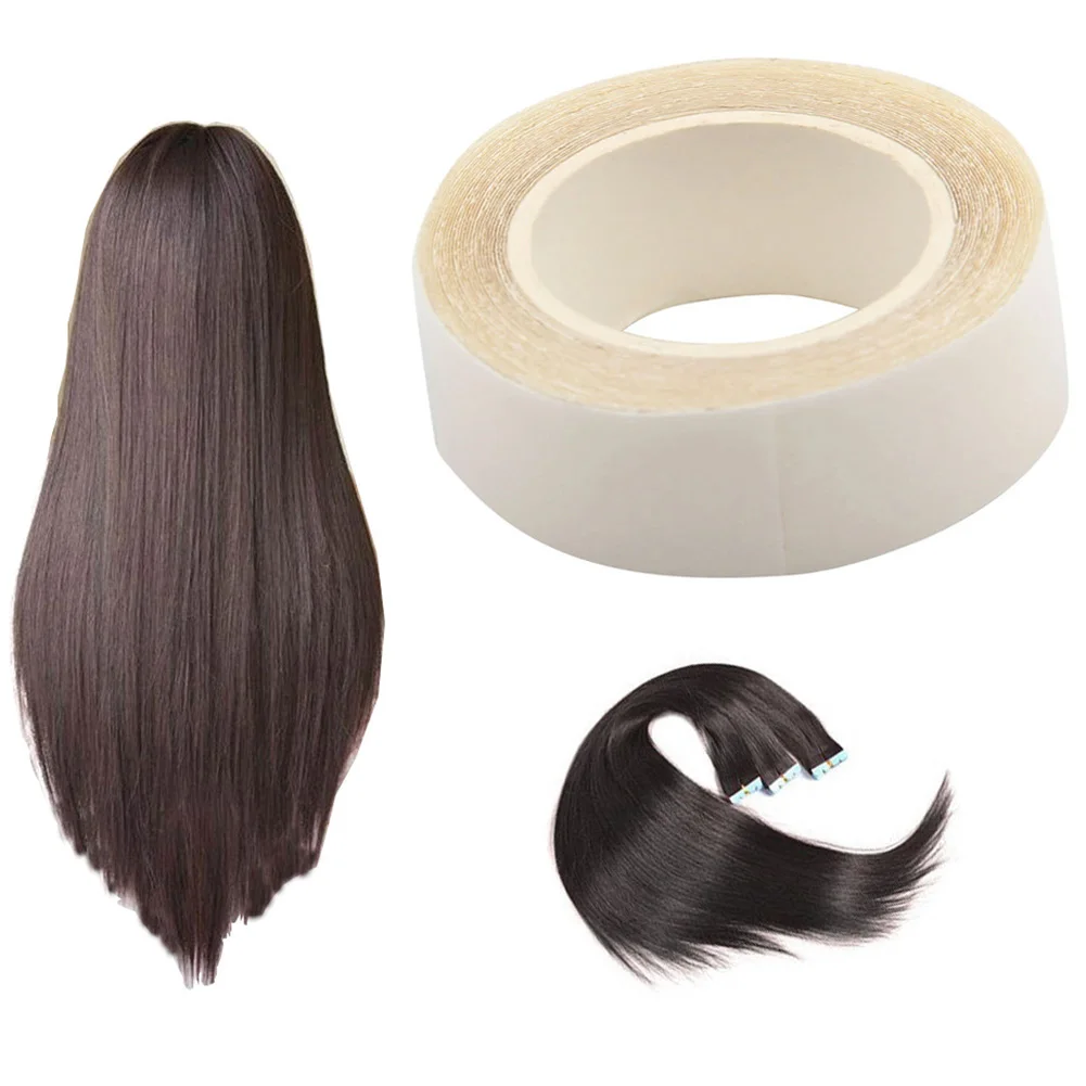 Инструмент для наращивания волос, клеи, рулон кружева, водонепроницаемый, долговечный парик, клейкая лента, Полиуретановая Прозрачная Клейкая Двусторонняя кожа, утки